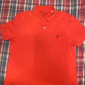 Men’s Nautica cotton SS polo Slim Fit Large Orange